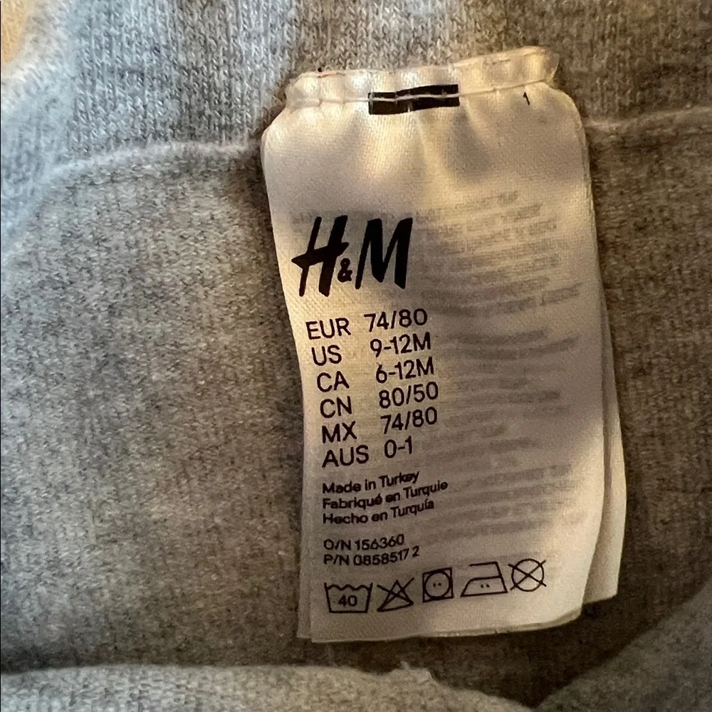 H&M Baby Cream and Gray Tights 9-12 months